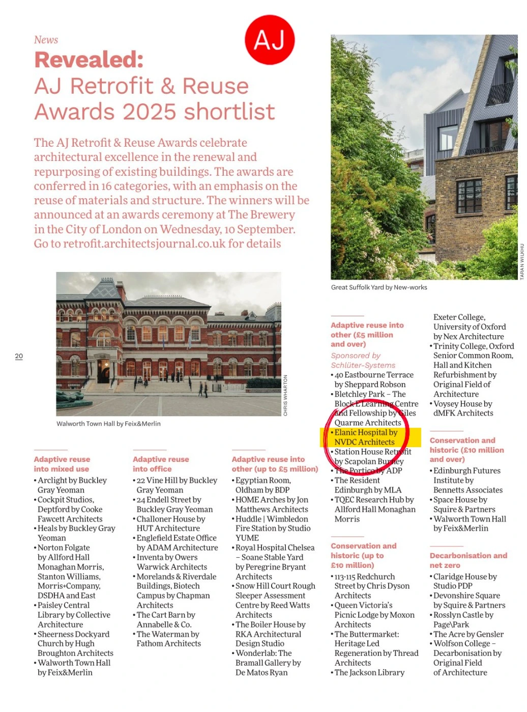 AJ Retrofit & Reuse Awards 2025 shortlist - Adaptive Reuse